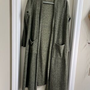 LuLaRoe Heathered Green Cardigan